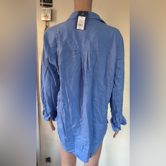 Universal Thread Blue Button-Up Blouse - Picture 2 of 5